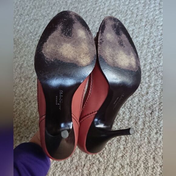 Salvatore Ferragamo rose brown color pumps size 8B - Picture 12 of 12